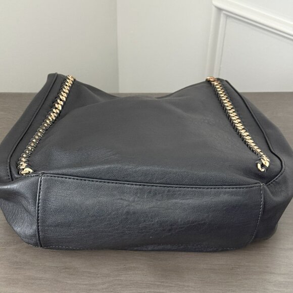 Miztique Black Purse With Gold Tone Chain Accents - Picture 6 of 14